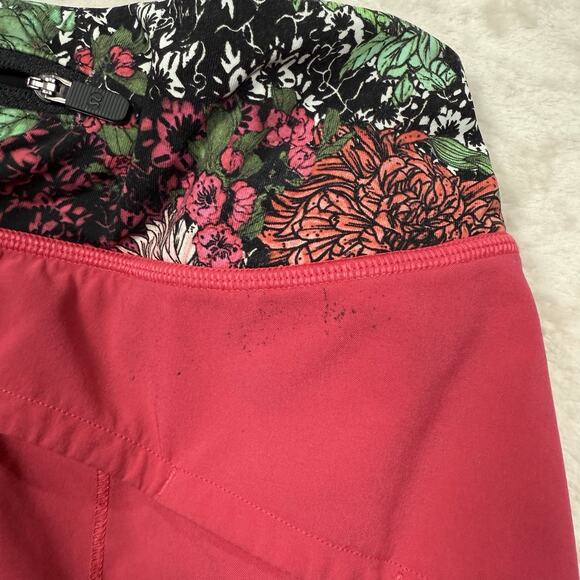 Lululemon Speed Up Short 2.5" Fuchsia Pink / Zen Garden Women’s Size 4 - Picture 5 of 7
